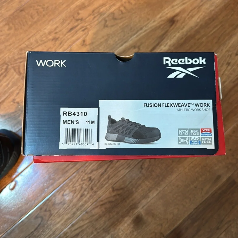 Reebok Work Fusion Flexweave Cage Composite Toe Athletic Work Shoe Mens size 11M